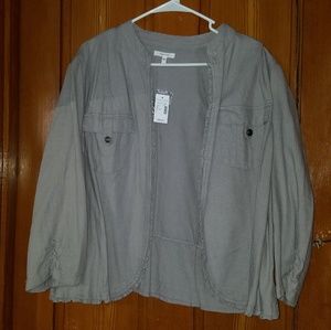 New Maurices Linen Military Style Jacket, Size 2